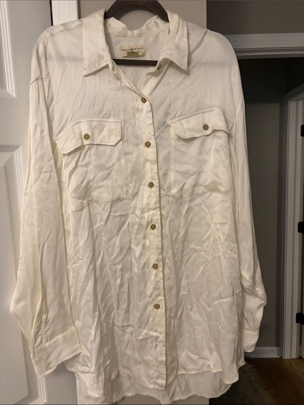 Denim & Supply Ralph Lauren Ivory Button-Up Shirt